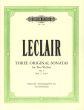 Leclair 3 Sonatas Op.3 No. 2 - 4 - 6 2 Violins (2 Parts) (Carl Hermann)