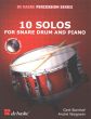 10 Solos for Snaredrum and Piano Accomp. (Bk-Cd) (Play-Along/Demo CD) (interm.level)