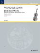 Mendelssohn Lied ohne Worte B-dur Violine und Klavier (Fritz Kreisler)