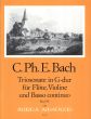 Bach Triosonate G-dur Wq 150 Flöte[Oboe/Violine]-Violine-Bc. (Part./Stimmen) (Manfredo Zimmermann) (Erstdruck)