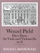 Pichl 3 Duos Op.16 fur Viola und Violoncello Partitur und Stimmen (Herausgeber Bernhard Pauler nach dem Erstdruck)