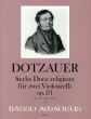 Dotzauer 6 Duos Religieux Op.171 2 Violoncellos (Score/Parts) (Bernhard Pauler)