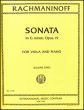 Rachmaninoff Sonata g-minor Op.19 (Original Violoncello) transcribed for Viola-Piano (Transcribed by Elaine Fine)