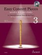 Easy Concert Pieces Vol. 3 Descant Recorder and Piano (21 Pieces from 5 Centuries - Book with CD) (edited by Elisabeth Kretschmann)