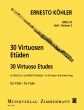 30 Virtuoso Etudes in all major and minor keys