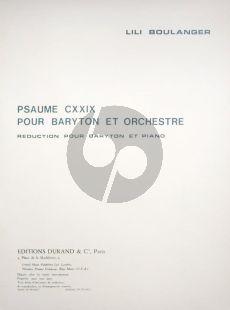 Boulanger Psaume 129 Voix Baryton et Piano (fr./engl.)