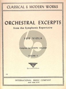 Album Orchestral Excerpts from the Symphonic Repertoire Vol.5 Viola (Edited by Hermann Vieland)