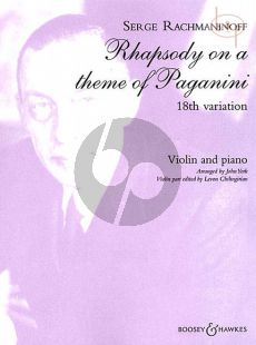 Rhapsody on a theme of Paganini 18th.Variation for Violin and Piano