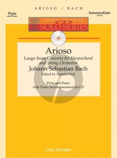 Bach Arioso for Flute and Piano (Largo from Harpsichord Concerto BWV 1056) (Book with Audio online) (edited by Donald Peck)