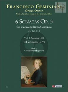 6 Sonatas Op.5 Vol.2 Sonatas No.4 - 6 (H.112 - 114)