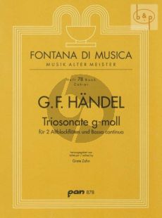 Triosonate g-Moll 2 Altblockflöten-Bc