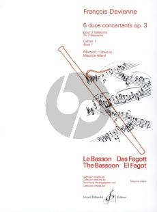 Devienne 6 Duos Concertantes Op. 3 Vol. 1 No. 1 - 3 2 Bassons (Score) (Allard)