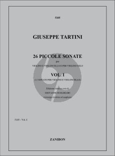 Tartini 26 Piccole Sonate Vol.1 (No. 1-12) for Violin-Cello (Edited by Giovanni Guglielmo)