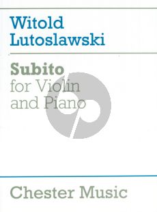 Lutoslawski Subito Violin and Piano (1992)