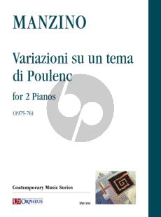 Manzino Variazioni su un tema di Poulenc 2 Pianos