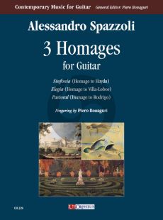 Spazzoli 3 Homages for Guitar (2019) (edited by Piero Bonaguri)