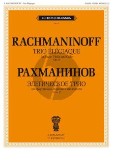 Rachmaninoff Trio Elegiaque op.9 Violin-Cello-Piano Score and Parts