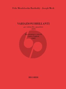 Mendelssohn Variazioni Brillanti Cello and Piano (Joseph Merk) (edited by Gabrio Taglietti)