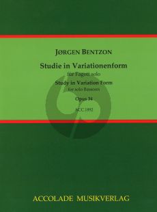 Bentzon Studie in Variationenform Op. 34 Fagott solo (Bodo Koenigsbeck)