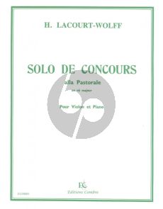 Lacourt Wolff Solo de Concours Alla Pastorale D majeur pour Violon et Piano