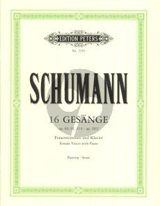 Schumann 16 Gesange Frauenchor und Klavier