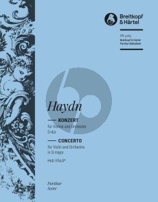 Haydn Violin Concerto in G major Hob VIIa:4* for Violin and Orchestra Full Score