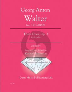 Walter 3 Duos Op. 3 - 2 Violas (Prepared and Edited by Kenneth Martinson) (Urtext)