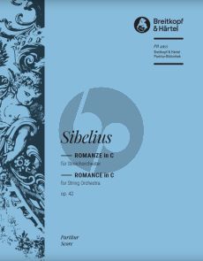Sibelius Romanze C-dur Op.42 Streichorchester Partitur