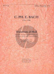 Bach Triosonate d moll Wq 145 Flöte-Violine-Bc (ed. Alfred Dürr)