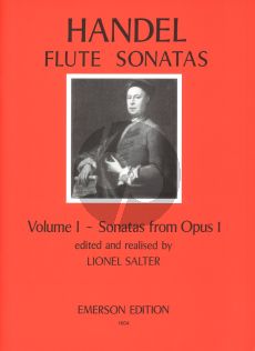 Handel Flute Sonatas Vol.1 Flute-Bc (Sonatas from Opus 1) (Edited and realised by Lionel Salter)