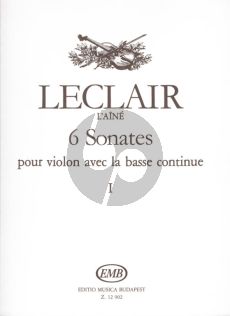 Leclair  6 Sonatas Vol.1 Violin-Bc (Nagy-Pallagi)