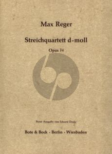 Reger String Quartet in D-minor Op.74 Set of Parts (edited by Eduard Drolc)