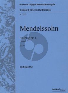 Mendelssohn Symphony No.1 in C minor Op.11 MWV N 13 Study Score (Edited by Ralf Wehner) (Urtext based on the Leipzig Mendelssohn Complete Edition)