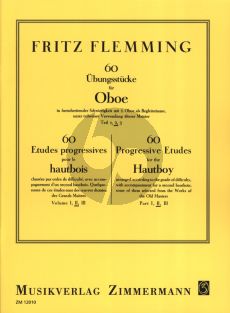 Flemming 60 Ubungsstucke Vol. 2 in fortschreitender Schwierigkeit mit 2.Oboe als Begleitstimme