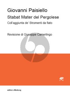 Paisiello Stabat Mater del Pergolese 2 Soprane, Tenor, Bass, 2 Flöten, 2 Oboen, 2 Klarinetten, 2 Fagotte, 2 Hörner und Streicher, (Partitur) (Giuseppe Camerlingo)