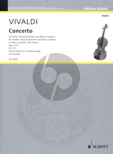 Vivaldi Concerto g-moll Op.12 No.1 RV 317 for Violin and Bc {Piano] (edited by Gustav Lenzewski)