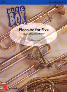 Schoonenbeek Pleasure for Five for Brass Quintet (Score/Parts)