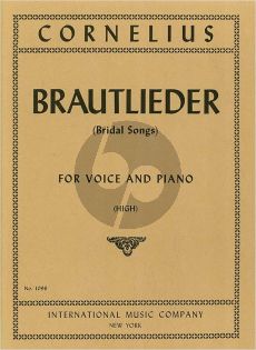 Cornelius Brautlieder (Bridal Songs) High Voice (German/English)