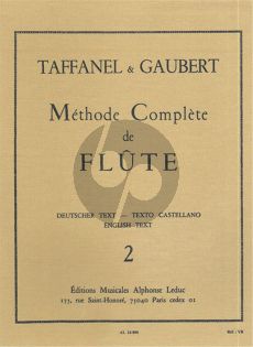 Taffanel-Gaubert Methode Complete Vol. 2 pour Flute