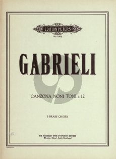 Gabrieli Canzona noni toni a 12 3 Brass Choirs (Score/Parts)