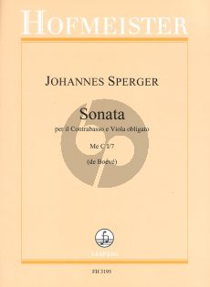 Sperger Sonate per il Contrabasso e Viola obligati (Double Bass and Viola) (Arr. Wies de Boeve)