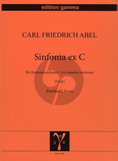 Abel Sinfonia ex C for Chamber Orchestra Partitur / Full Score