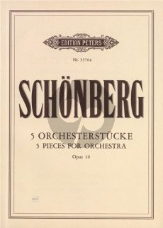 Schoenberg 5 Orchesterstucke Op. 16 Studienpartitur