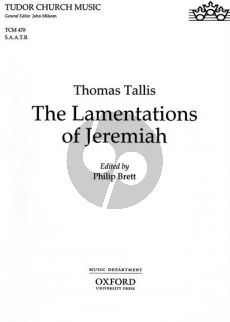 Tallis Lamentations of Jeremiah SAATB (edited by Philip Brett)