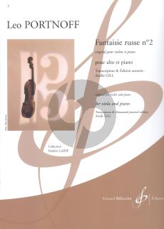 Portnoff Fantaisie russe No.2 Viola-Piano (transcr. Arielle Gill)