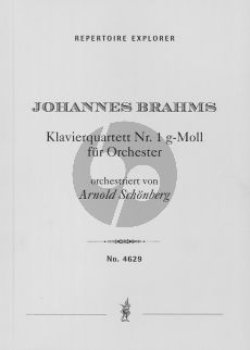 Brahms Piano Quartet in G minor Op.25 for Orchestra, orchestrated by Arnold Schönberg Score