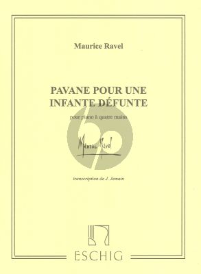 Ravel Pavane pour une Infante Defunte for Piano 4 Hands (Transcription de J. Jemain)