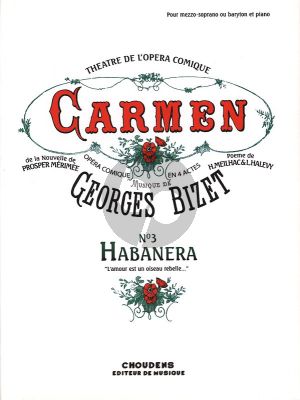 Bizet Air No.3 Habanera de Carmen for Mezzo Soprano and Piano