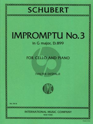 Schubert Impromptu No.3 G major D.899 for Violoncello and Piano (Edited by Valter Despalj)