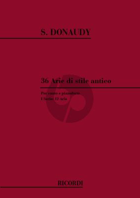 Donaudy 36 Arie di stile Antico Vol.1 Voice and Piano